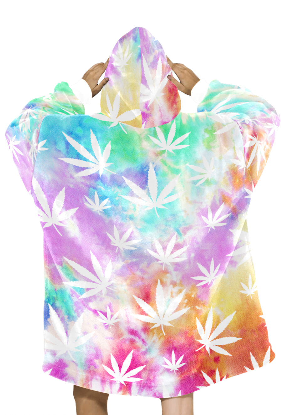 AOP Blanket Hoodie: Pastel Tie Dye - Image 2