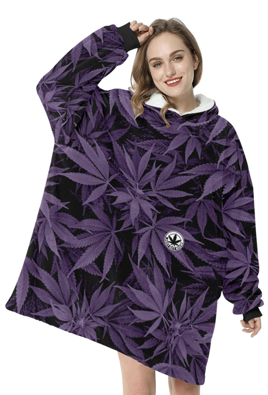 AOP Blanket Hoodie: Purps