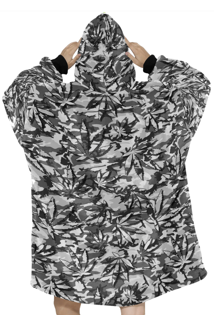 AOP Blanket Hoodie: Red Bar Camo - Image 2
