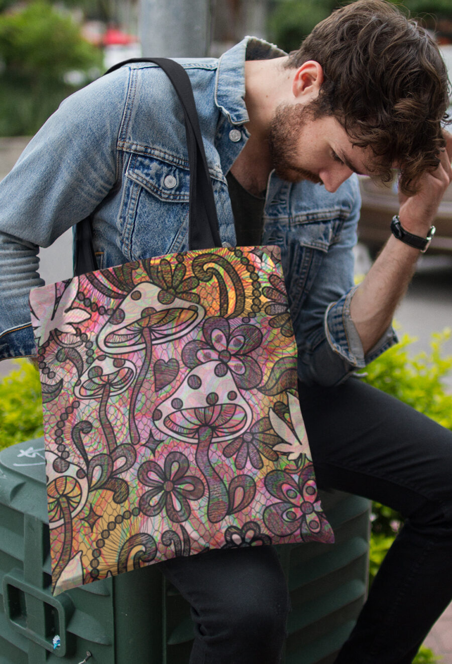 Canvas Tote: Shroom Lace