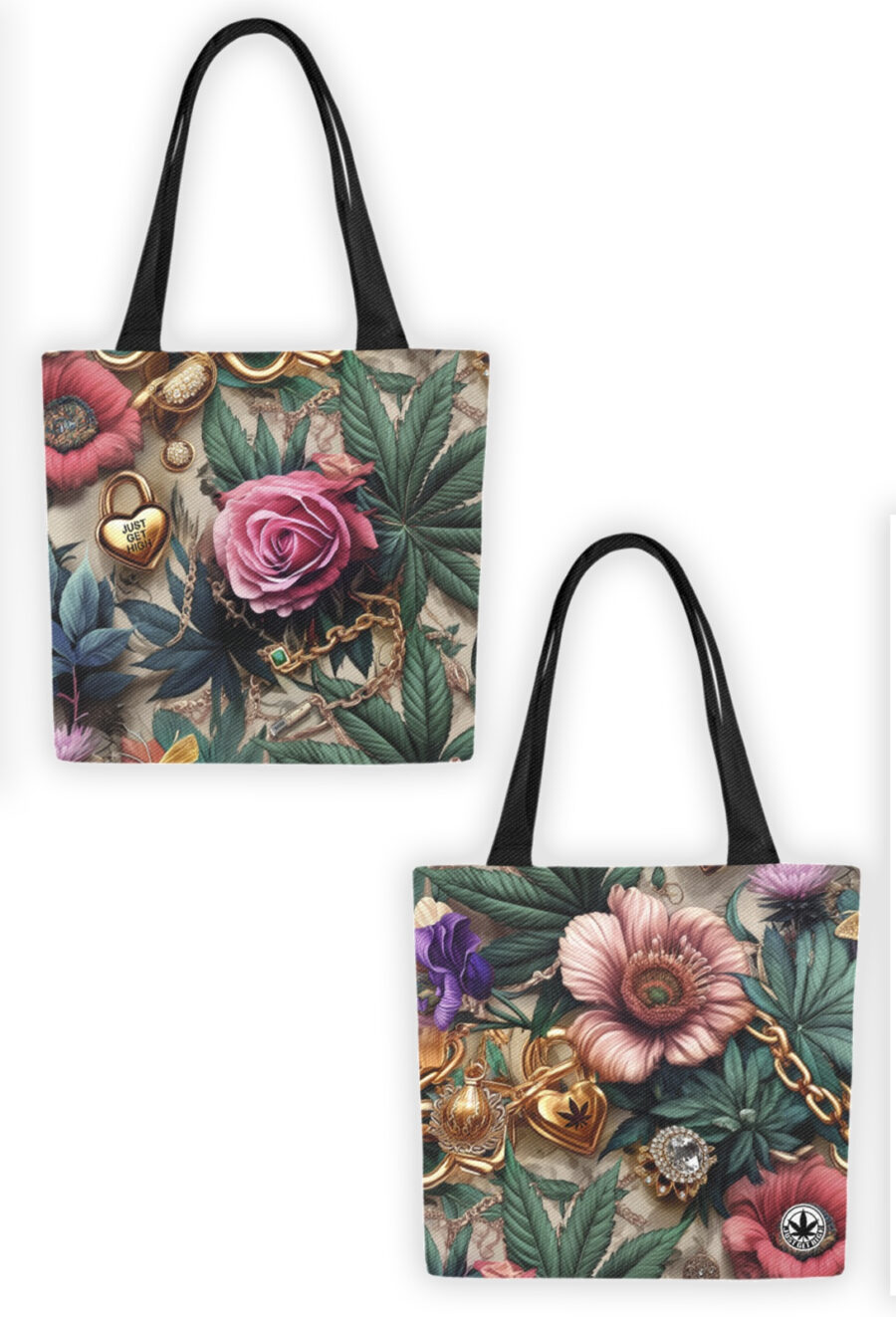 Canvas Tote: Hearts and Hemp - Image 2