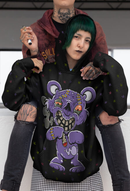 AOP Hoodie: Zombie Joint Bear