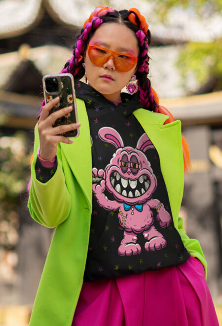 AOP Hoodie: Zombie Nugs Bunny