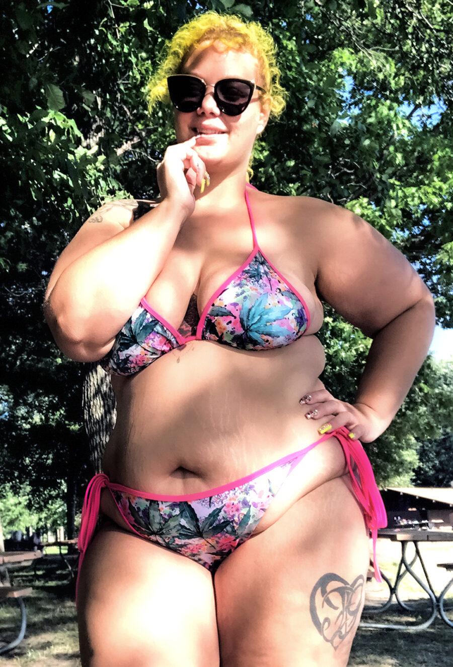 Side Tie Bikini: Watercolor