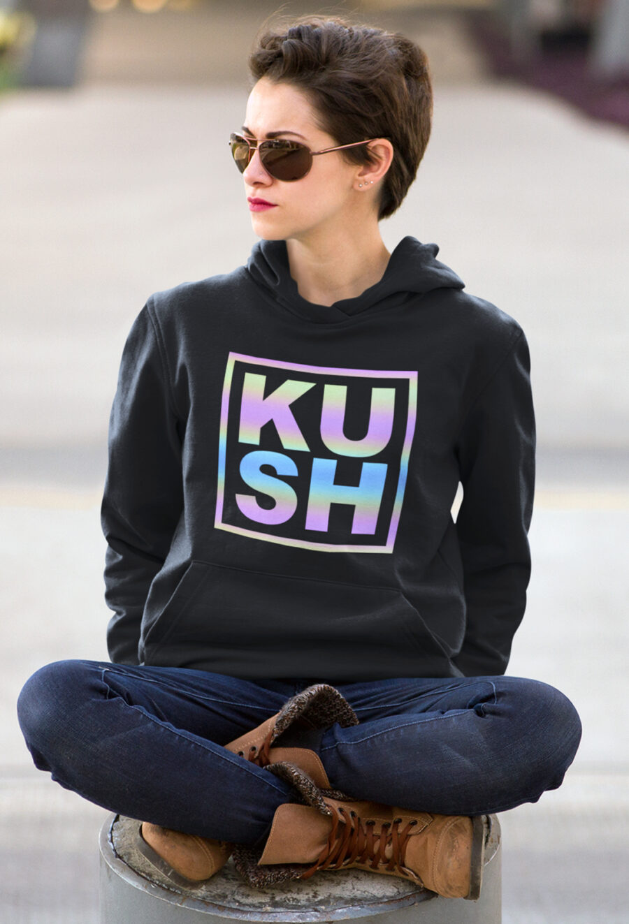 Reflective Hoodie: Kush Box