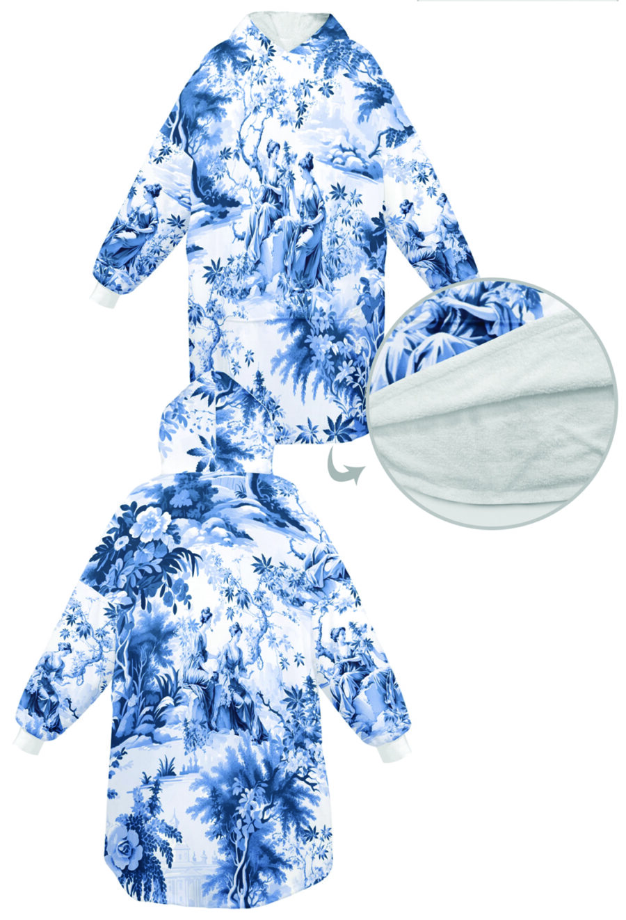 AOP JUMBO Blanket Hoodie: High Tea - Image 2