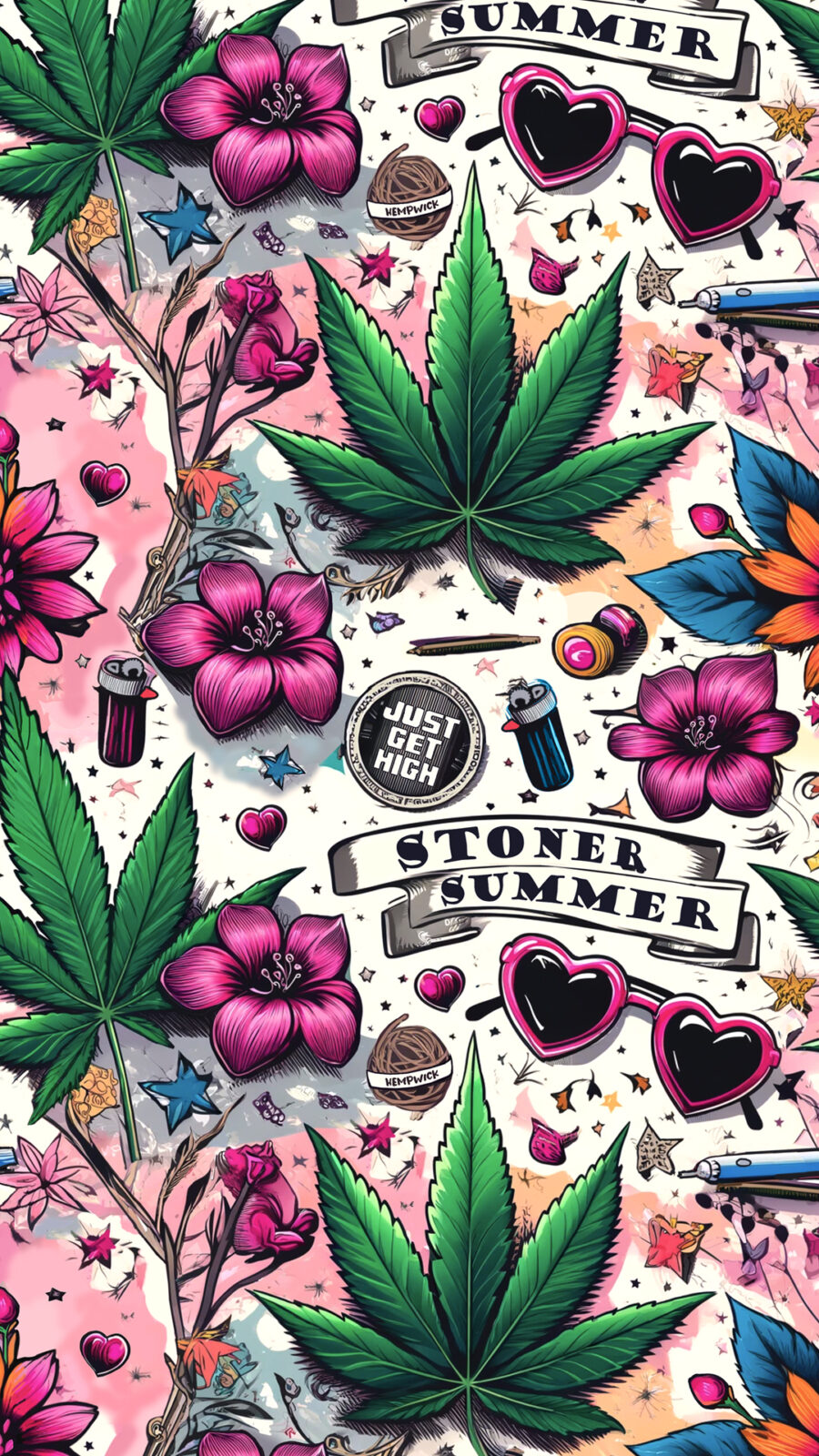 AOP Canvas High-Top: Stoner Summer - Image 4