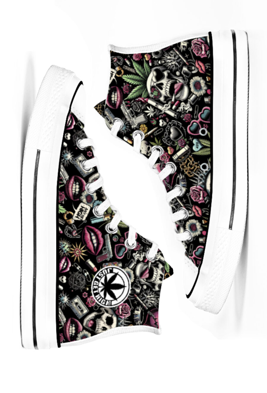 AOP Canvas High-Top: Pot Punk