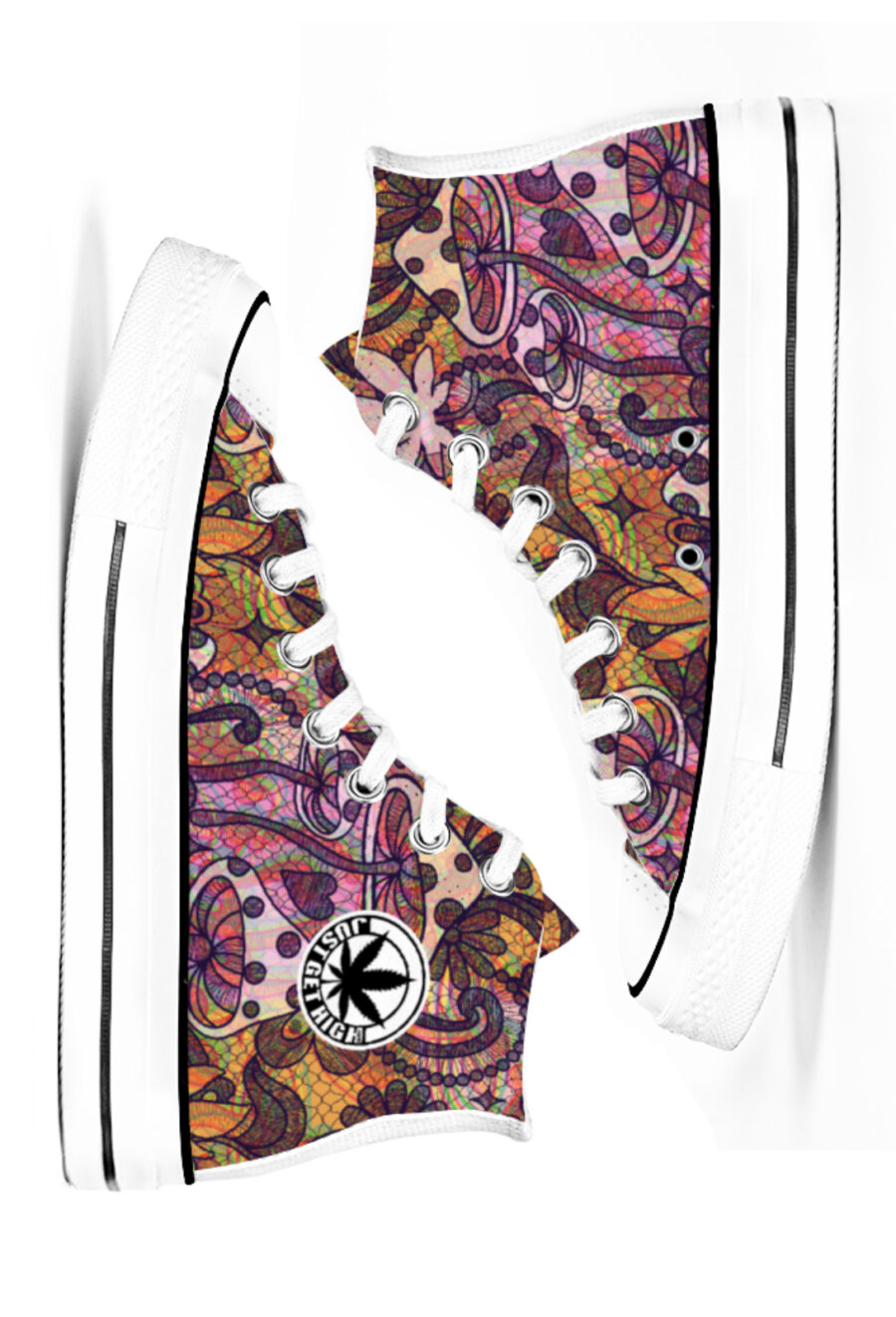 AOP Canvas High-Top: Shroom Lace