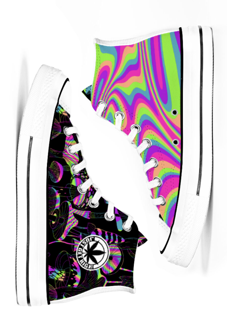 AOP Canvas High-Top: Shroom Swirl